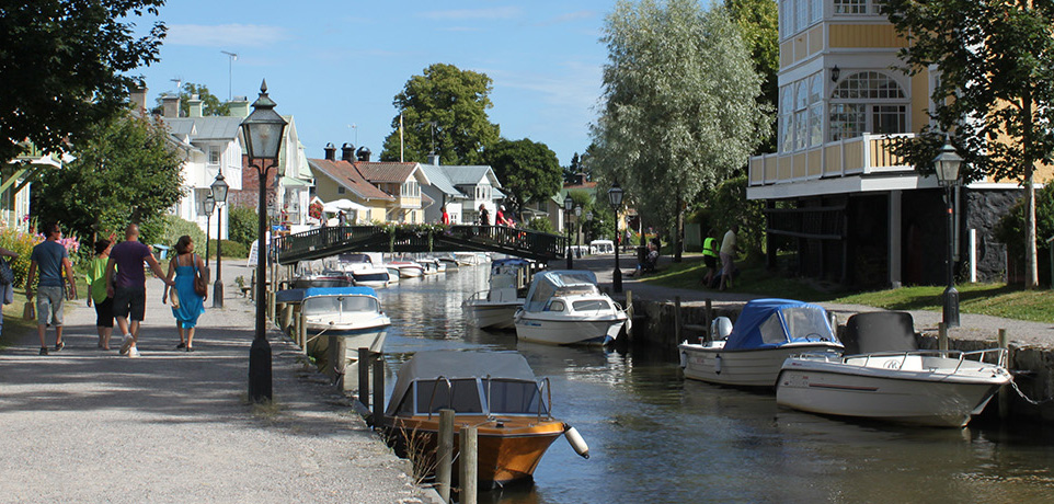 Promenadstråket utefter Trosaån